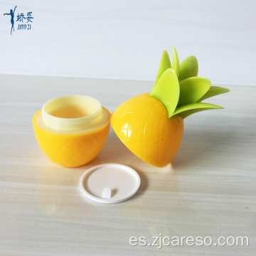 Tarro de crema de piña con forma de fruta para niños